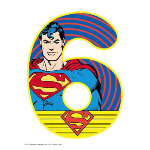 Superman Number 6 Edible Icing Image - Click Image to Close